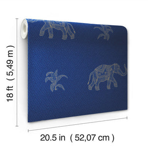 Elephant Walk Peel + Stick Wallpaper