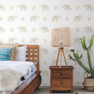 Elephant Walk Peel + Stick Wallpaper