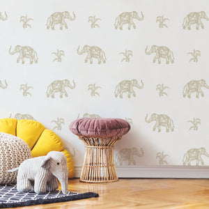 Elephant Walk Peel + Stick Wallpaper