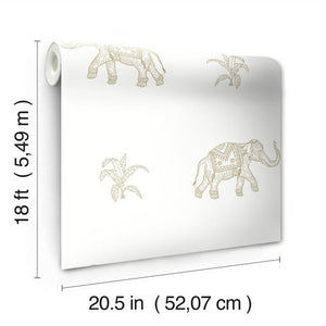 Elephant Walk Peel + Stick Wallpaper