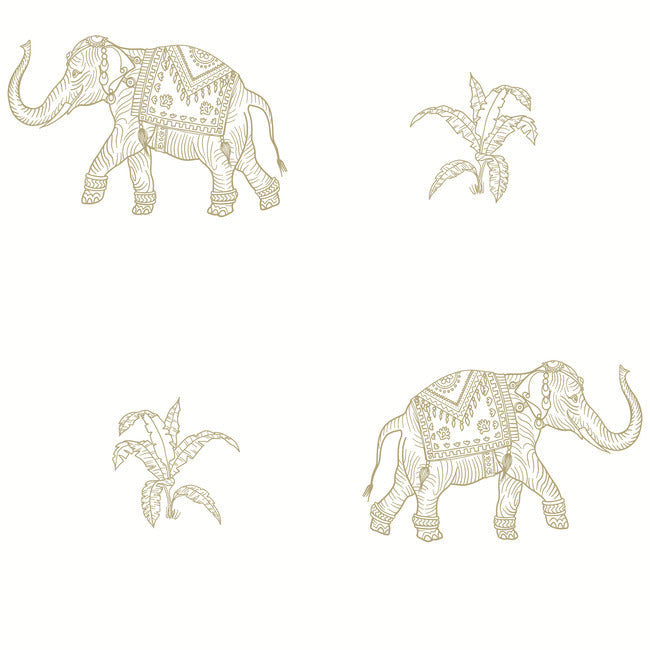 Elephant Walk Peel + Stick Wallpaper