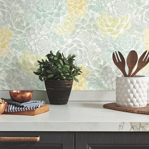 Mr. Kate Succulent Plant Peel + Stick Wallpaper