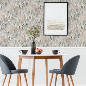 Watercolor Tree Mosaic Peel + Stick Wallpaper