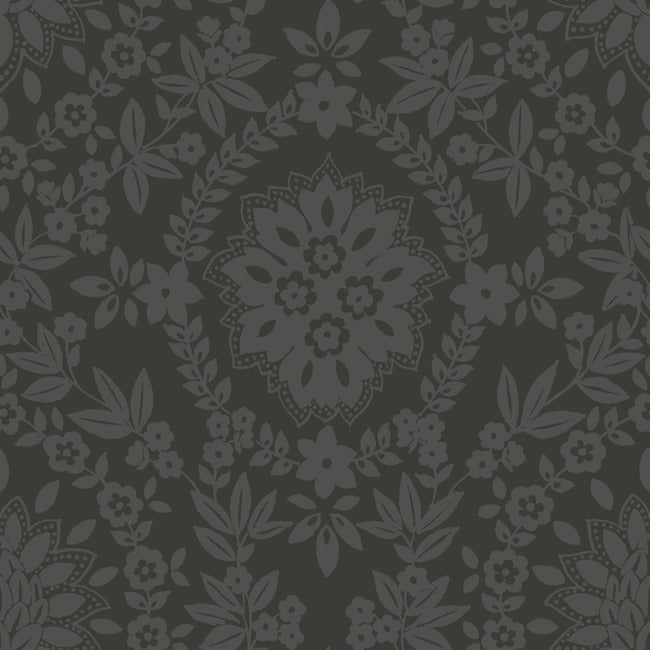 Boho Baroque Damask Peel + Stick Wallpaper