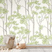 Load image into Gallery viewer, Birch Grove Peel + Stick Wallpaper
