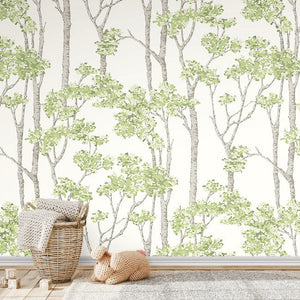 Birch Grove Peel + Stick Wallpaper