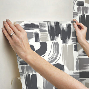 Modern Brushstrokes Peel + Stick Wallpaper