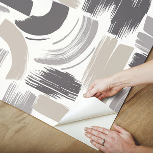 Modern Brushstrokes Peel + Stick Wallpaper