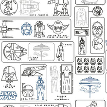 Load image into Gallery viewer, Star Wars Pictogram Peel + Stick Wallpaper
