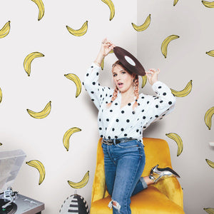 Mr. Kate Banana Print Peel + Stick Wallpaper