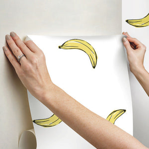 Mr. Kate Banana Print Peel + Stick Wallpaper