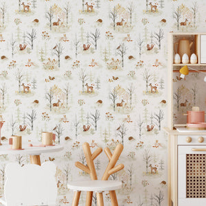 Clara Jean Woodland Scene Peel + Stick Wallpaper