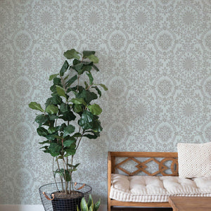 Boho Baroque Damask Peel + Stick Wallpaper