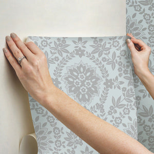 Boho Baroque Damask Peel + Stick Wallpaper