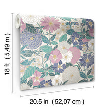 Load image into Gallery viewer, Bohemian Floral Peel + Stick Wallpaper
