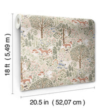 Load image into Gallery viewer, Clara Jean Folklore Forest Peel + Stick Wallpaper
