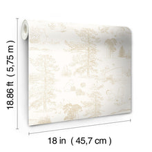 Load image into Gallery viewer, Winnie the Pool Toile Peel + Stick Wallpaper
