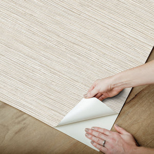 Dimensional Grasscloth Peel + Stick Wallpaper