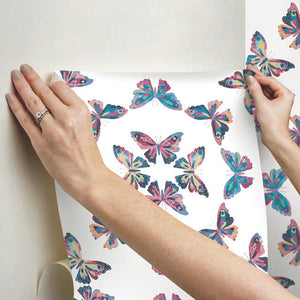 EttaVee Papillon Peel + Stick Wallpaper