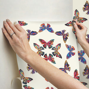 EttaVee Papillon Peel + Stick Wallpaper