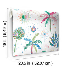 Load image into Gallery viewer, EttaVee Nuit Tropicale Peel + Stick Wallpaper
