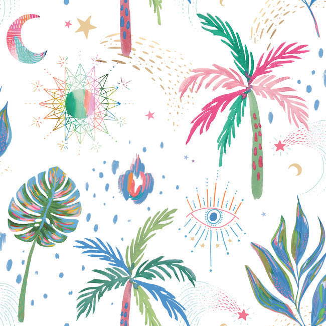 EttaVee Nuit Tropicale Peel + Stick Wallpaper