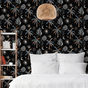 EttaVee Nuit Tropicale Peel + Stick Wallpaper