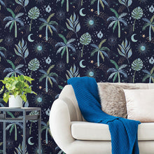 Load image into Gallery viewer, EttaVee Nuit Tropicale Peel + Stick Wallpaper
