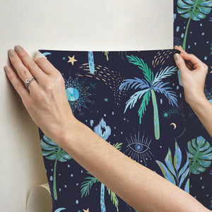 EttaVee Nuit Tropicale Peel + Stick Wallpaper