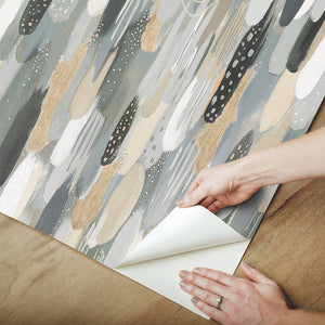 EttaVee Brushstroke Peel + Stick Wallpaper