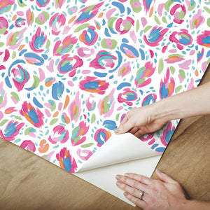 EttaVee Brushstroke Leopard Peel + Stick Wallpaper