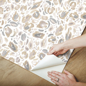 EttaVee Brushstroke Leopard Peel + Stick Wallpaper