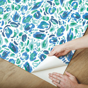 EttaVee Brushstroke Leopard Peel + Stick Wallpaper