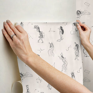 Mr. Kate Luna Zodiac Toile Peel + Stick Wallpaper