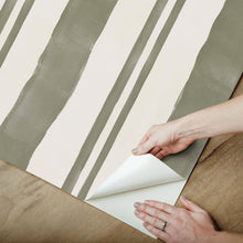 Load image into Gallery viewer, Mr. Kate Winston Watercolor Stripe Peel + Stick Wallpaper
