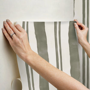 Mr. Kate Winston Watercolor Stripe Peel + Stick Wallpaper