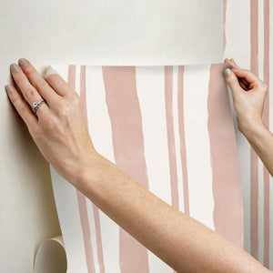 Mr. Kate Winston Watercolor Stripe Peel + Stick Wallpaper