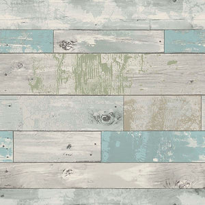 Shabby Chic Reclaimed Wood Peel + Stick Wallpaper