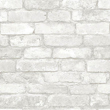 Load image into Gallery viewer, Whitewashed Brick Peel + Stick Wallpaper
