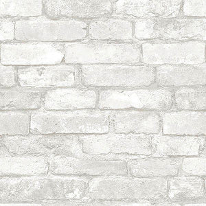 Whitewashed Brick Peel + Stick Wallpaper