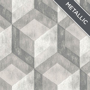 Weathered Geometric Peel + Stick Wallpaper