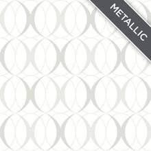 Load image into Gallery viewer, Metallic Circles Peel + Stick Wallpaper
