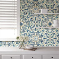 Floral Medallion Peel + Stick Wallpaper