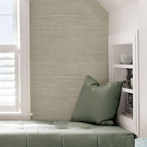 Checkered Faux Grasscloth Peel + Stick Wallpaper