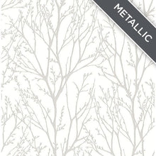 Load image into Gallery viewer, Metallic Branches Peel + Stick Wallpaper
