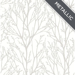 Metallic Branches Peel + Stick Wallpaper