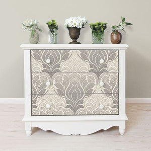 Modern Damask Peel + Stick Wallpaper