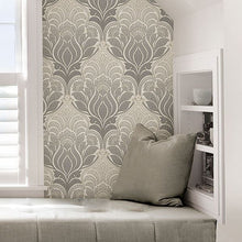 Load image into Gallery viewer, Modern Damask Peel + Stick Wallpaper
