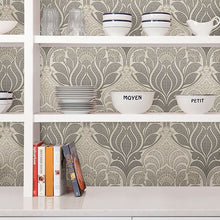 Load image into Gallery viewer, Modern Damask Peel + Stick Wallpaper
