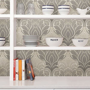 Modern Damask Peel + Stick Wallpaper